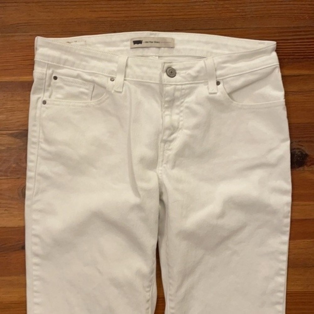 Levi's White Mid-Rise Skinny Jeans Silver Tab Womens 30X30 - Picture 4 of 15